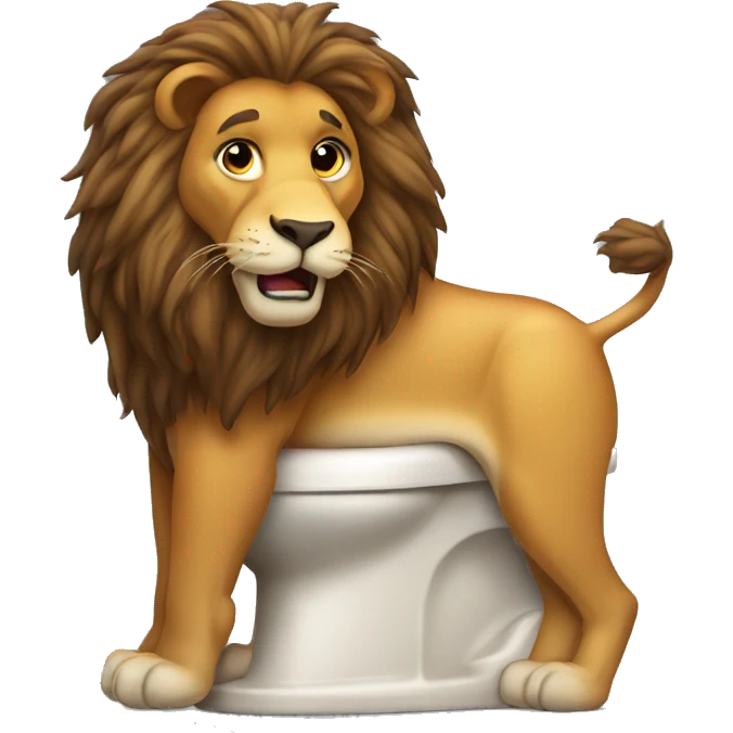 Lion pooping emoji