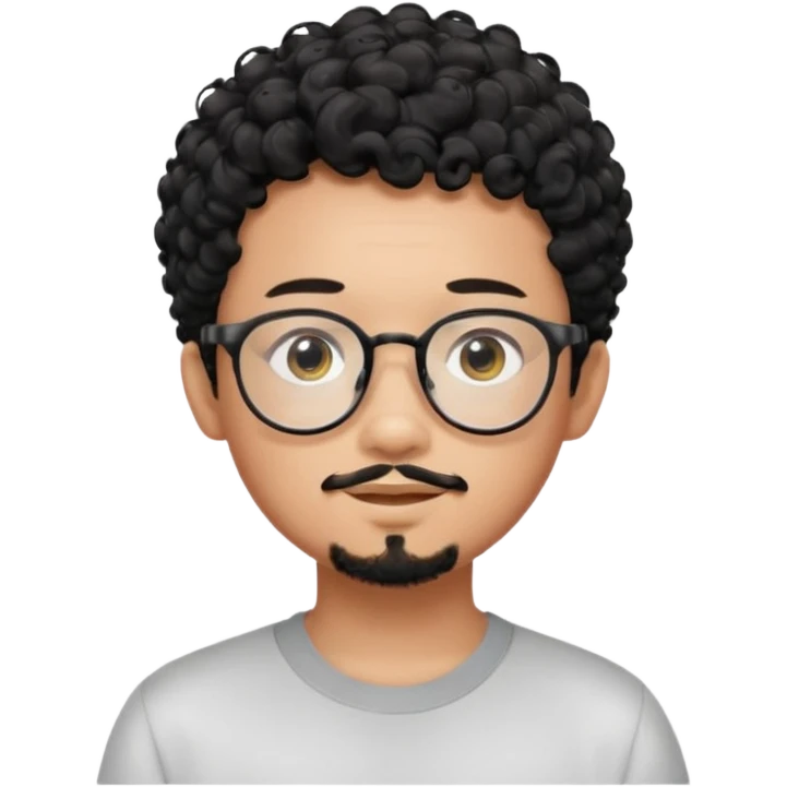 A young boy DEVELOPER WITH A laptop, black curly short hair, wearing glasses, a thin goatee, his skin is asian

Add the word "PIF" floating around him emoji