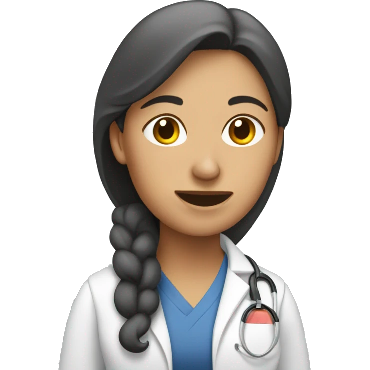 Mujer podóloga atendiendo un paciente emoji