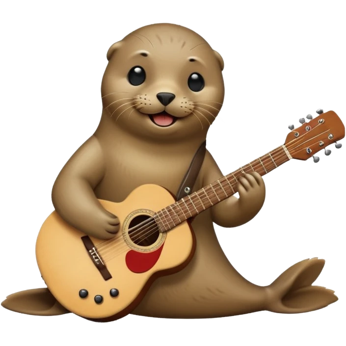 Seal playing guitar  emoji