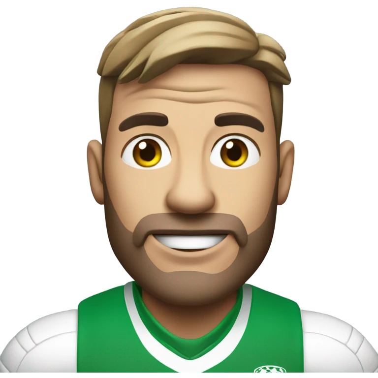 Man supporting Ireland Rugby Team emoji