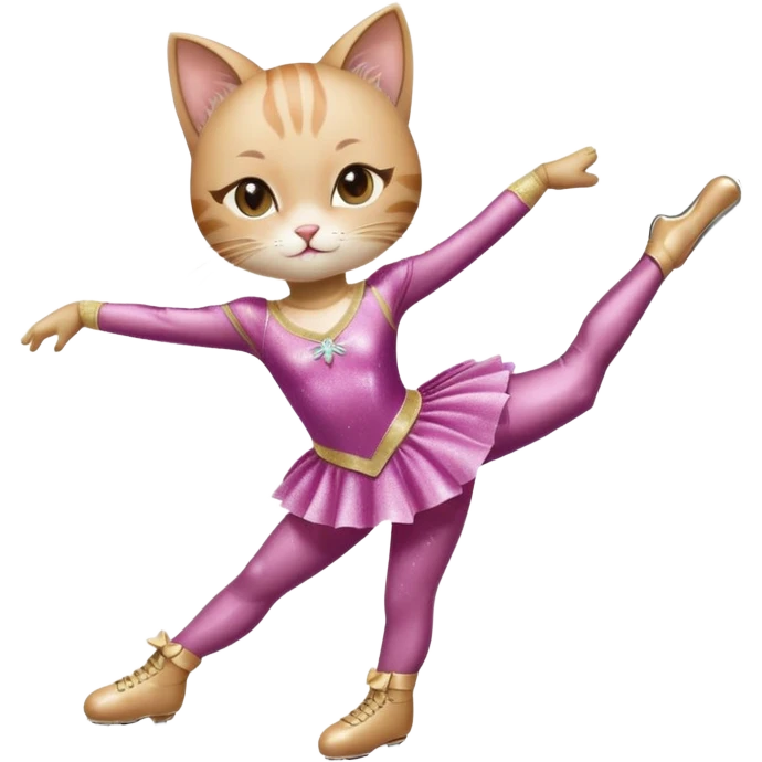 cat doing figure skating looks like alysa liu emoji