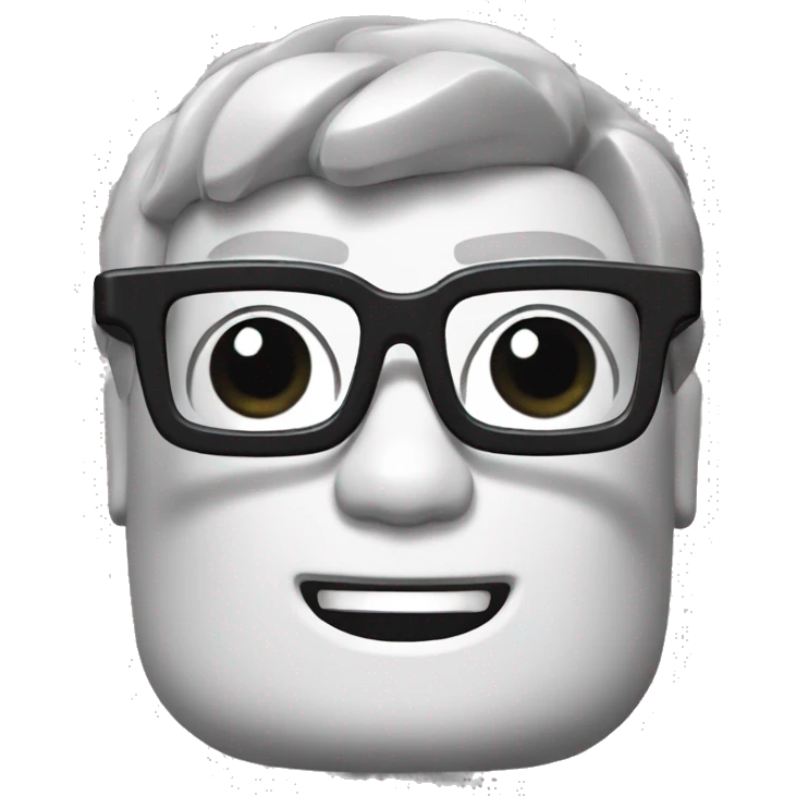 Lego head with glasses emoji
