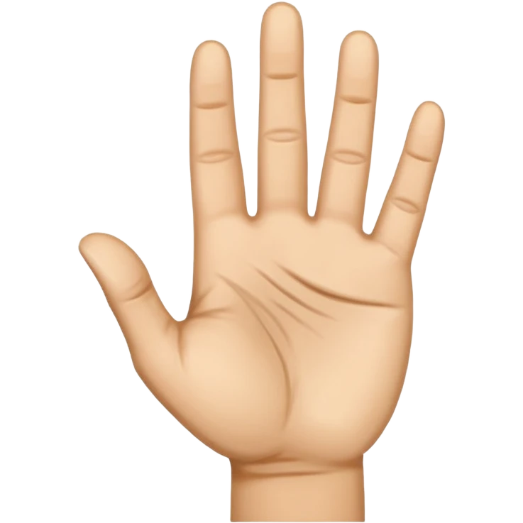 a human right hand emoji giving the "Scram" (Get out of here!) sign with palm facing the viewer, fingers clenched touching the palm, and the thumb extended out to the right side. This emoji can also be used to signify thumbing a ride (hitchhiking). emoji