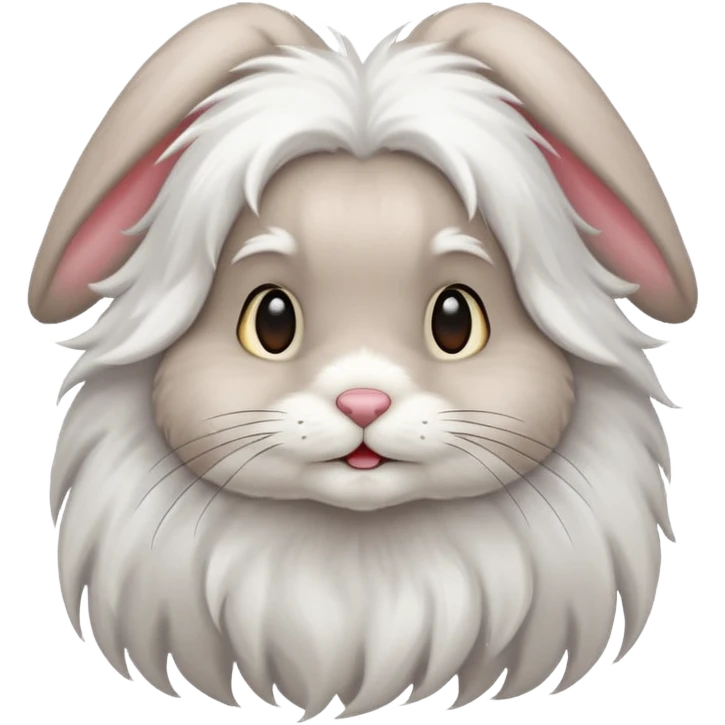 a christmas rabbit with long hair emoji