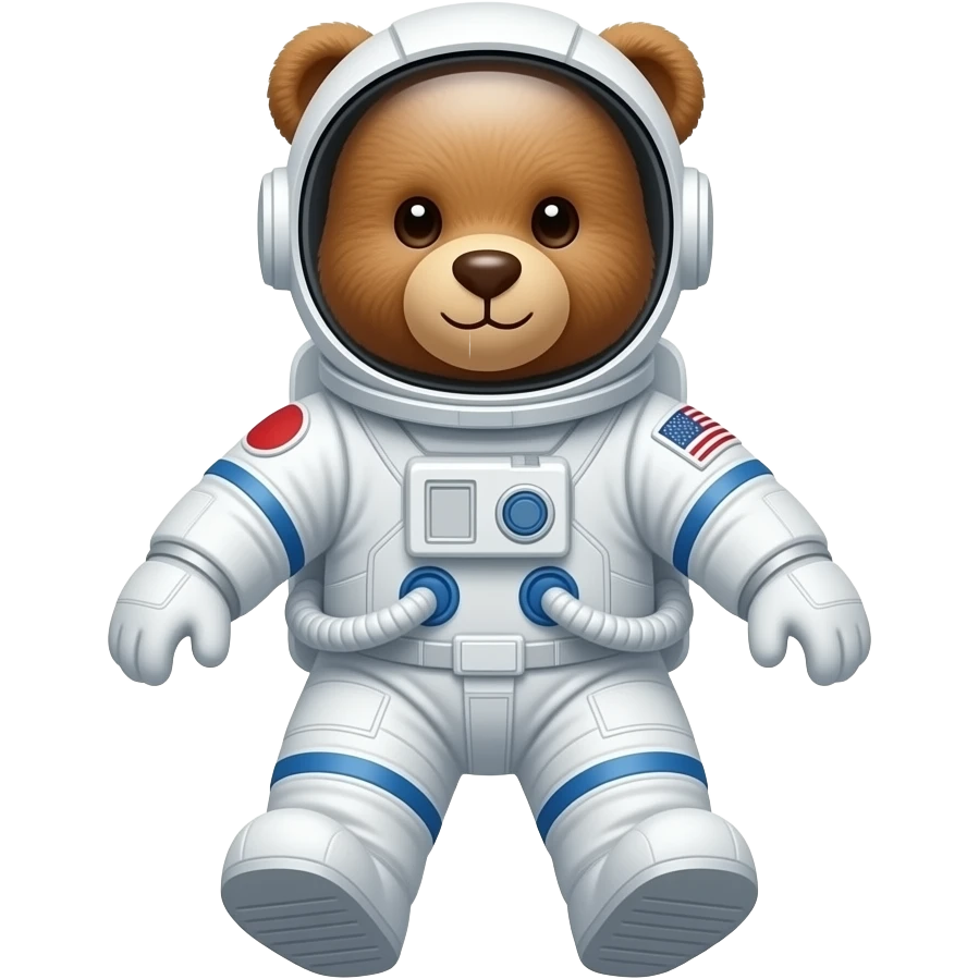 Teddy bear astronaut emoji