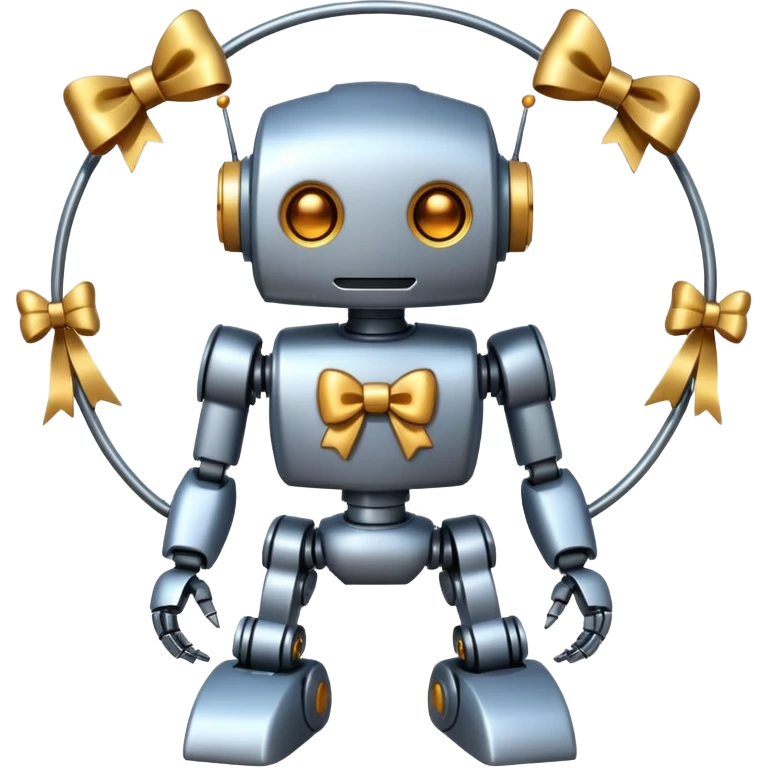 Robot con moño emoji