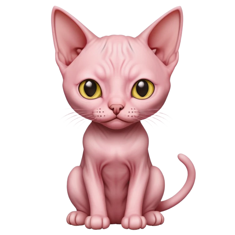 Hairless cat sitting emoji