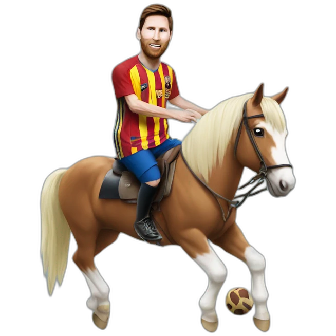 Messi sur un cheval emoji