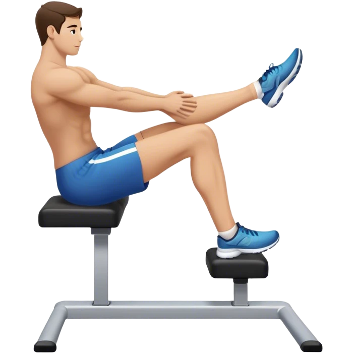 side-view seated calf-raise lower leg exercise emoji