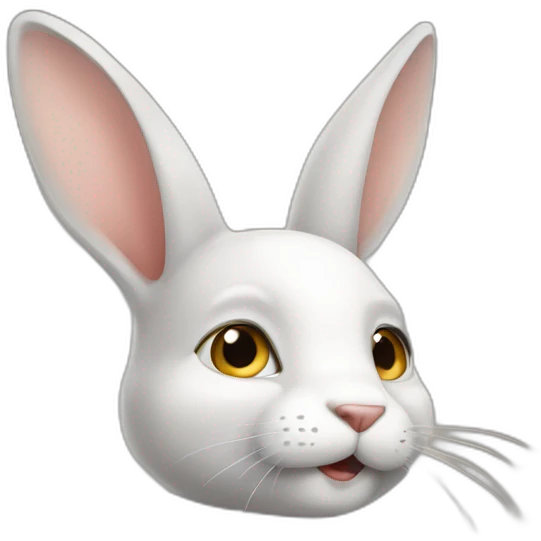 Chat sur lapin emoji