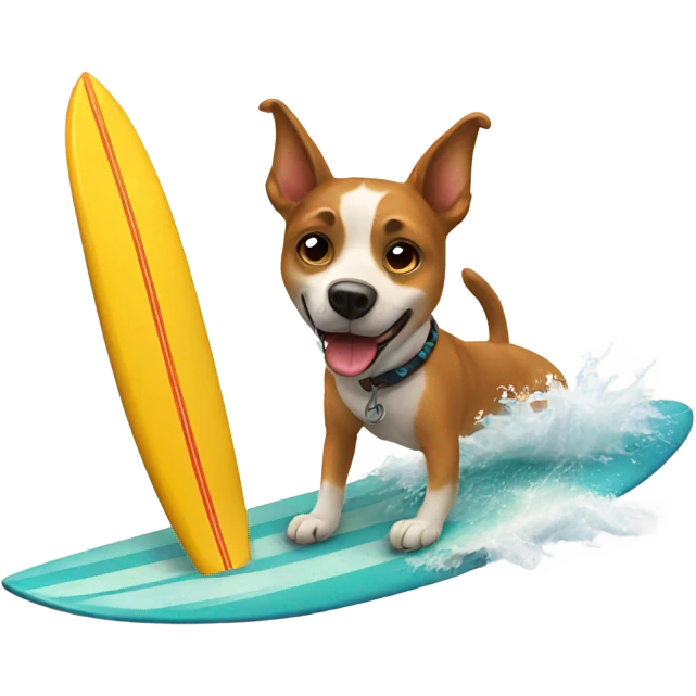 Surfing dog emoji
