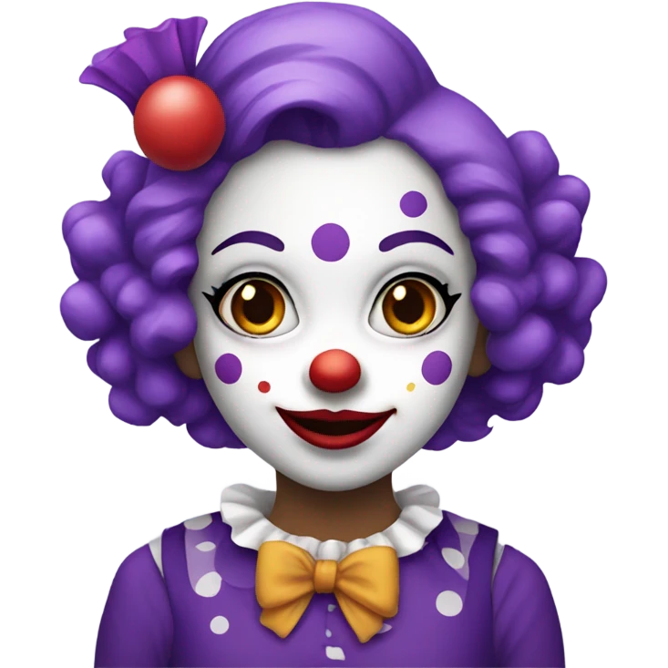 clown girl purple theme emoji