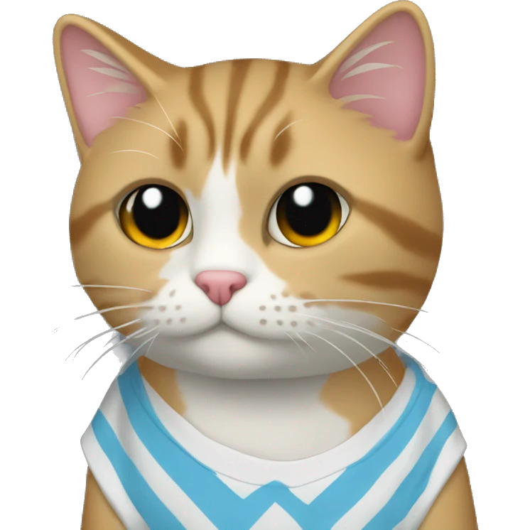 gato con camiseta de argentina tomando mate emoji