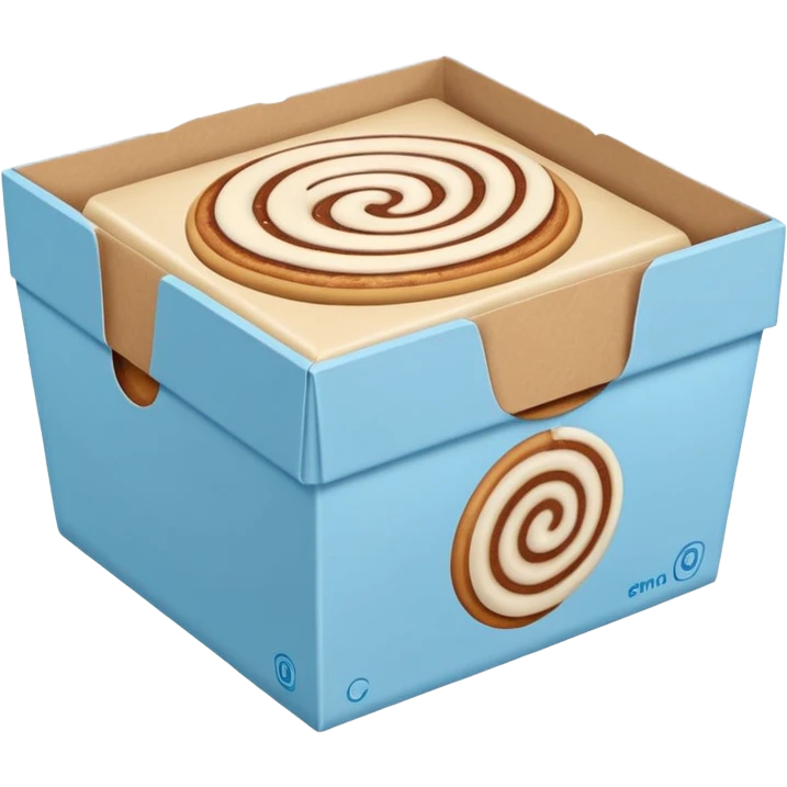 light blue cinnabon box emoji