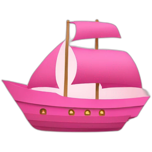 paper made ship(pink color) emoji