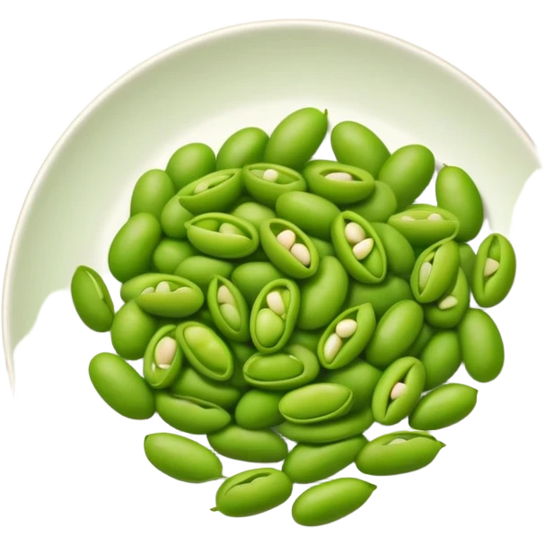 Plate of boiled edamame  emoji