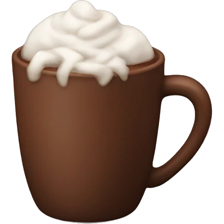 Brown cup of hot chocolate emoji