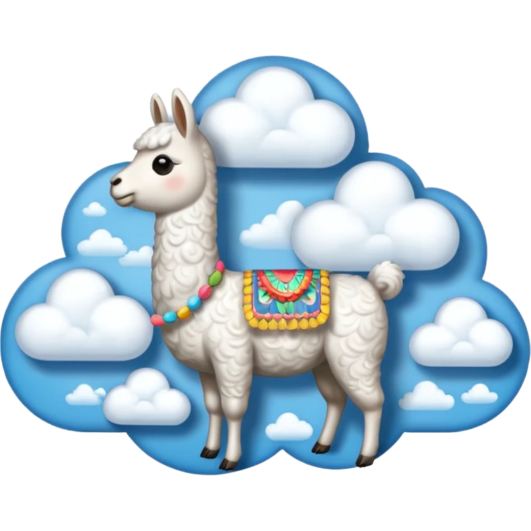 cloud patterned lama emoji