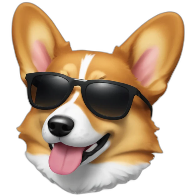 corgi with sunglasses emoji