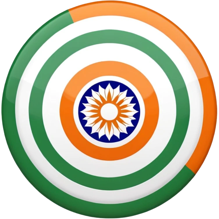 Indian flag with saffron, white, and green horizontal stripes and blue Ashoka Chakra wheel in the center emoji