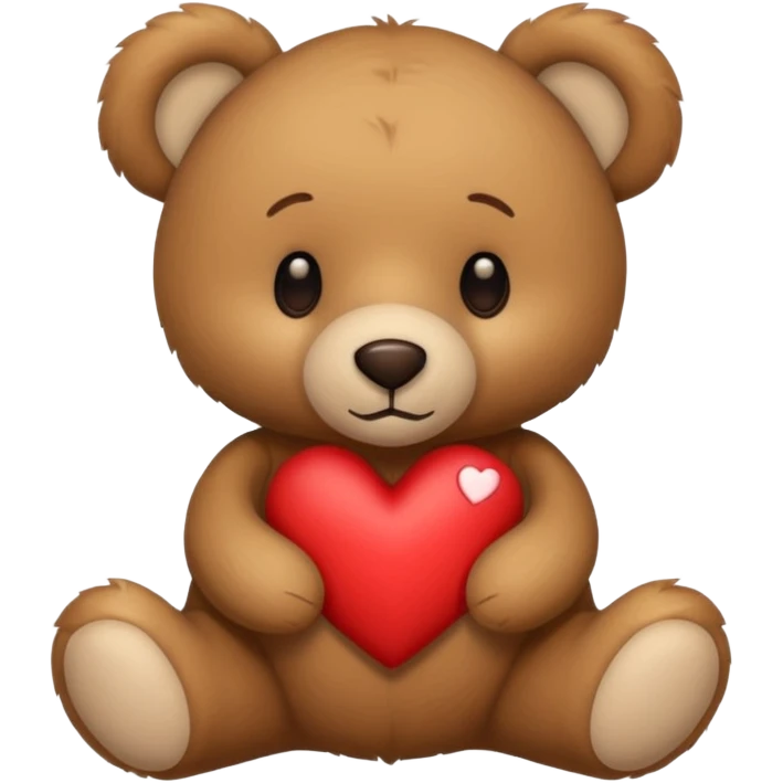 Teddy with heart on the side emoji