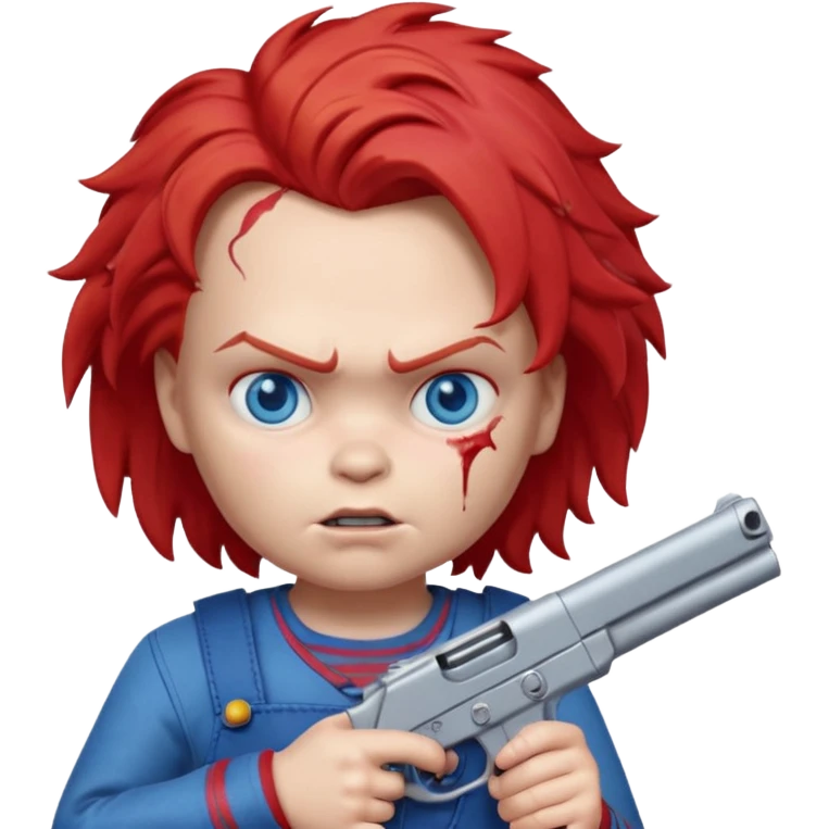 Chuky con pistola emoji