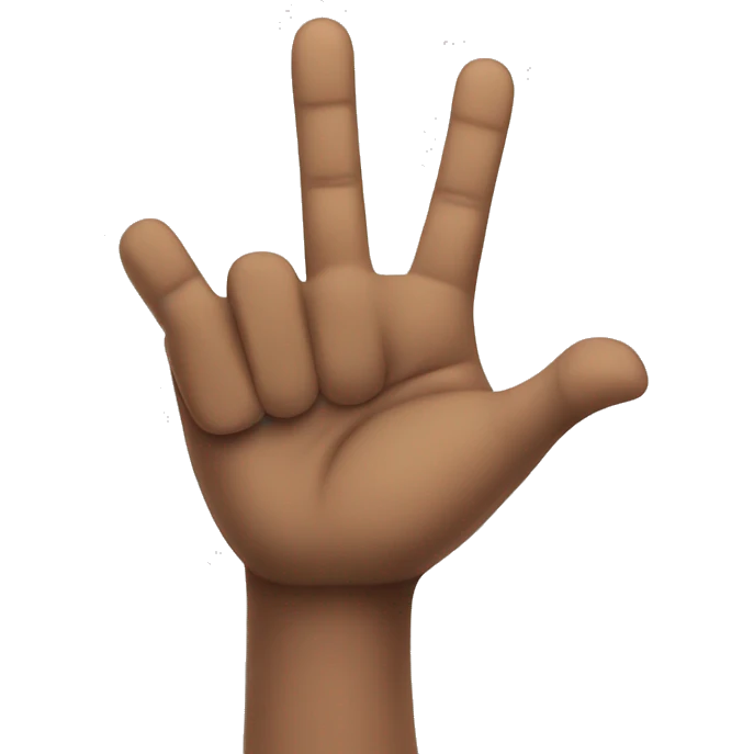Third finger on your hand up emoji