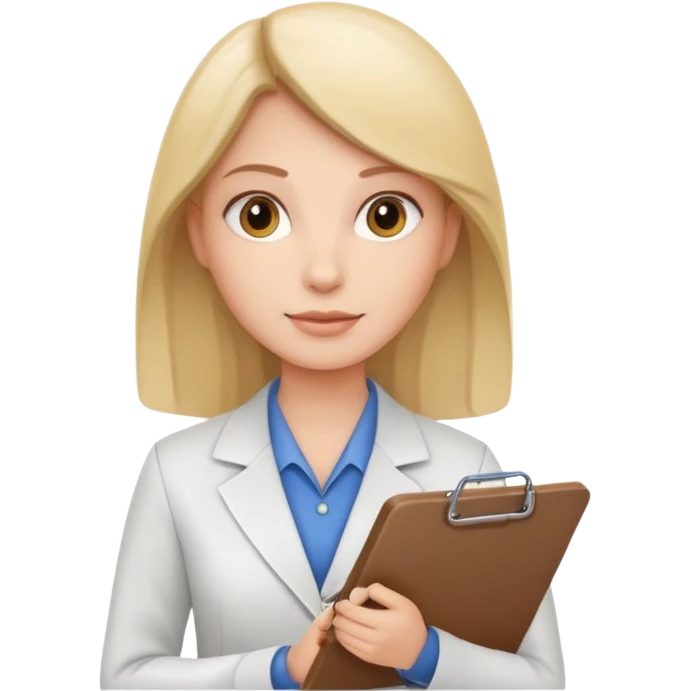 product owner professional person with clipboard confident expression emoji