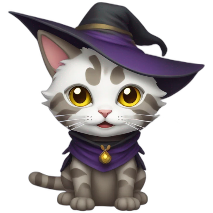 Cat witch emoji