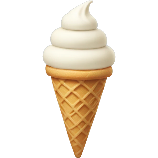 Vanilla ice cream cone  emoji