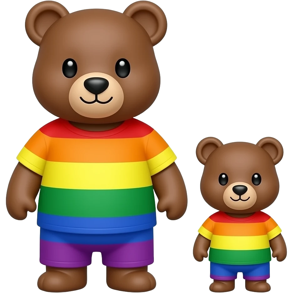 LQBTIQ Bear and Cub emoji