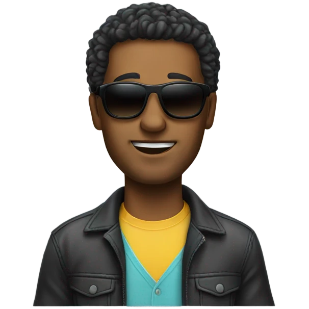 Man that is wearing sunglasses extra cool emoji