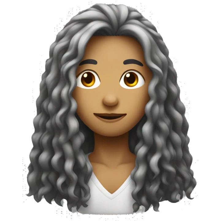 daccer with long purole hair emoji
