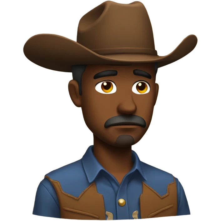 sad cowboy emoji