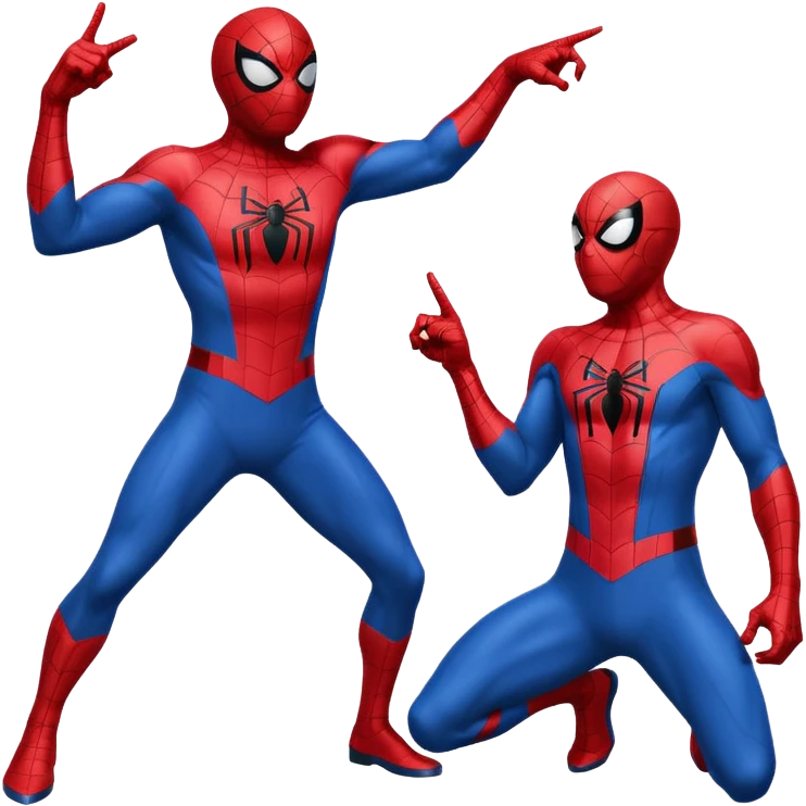 spiderman pointing at spiderman that is also pointing  emoji