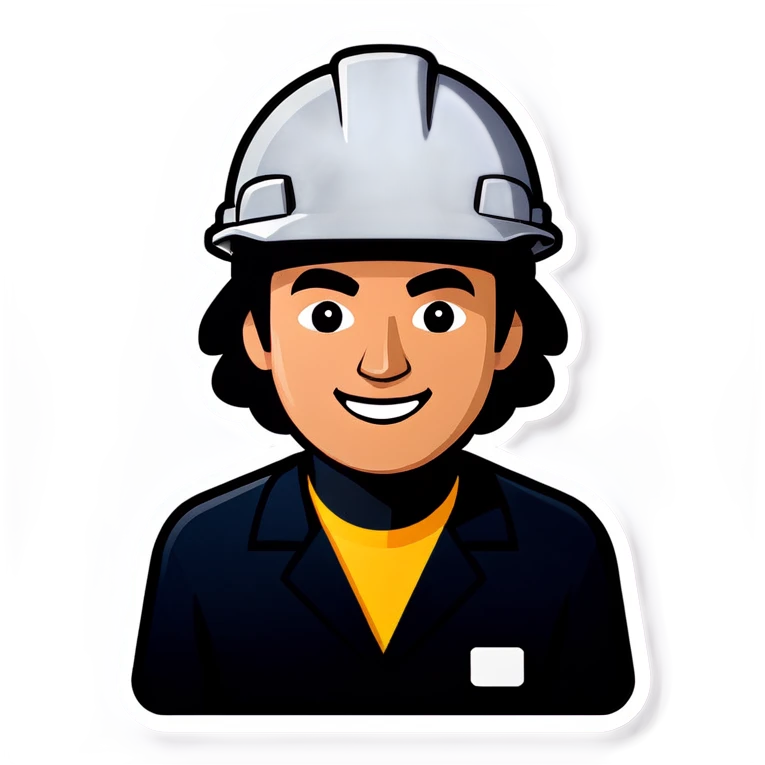 Worker with grey hard hat emoji