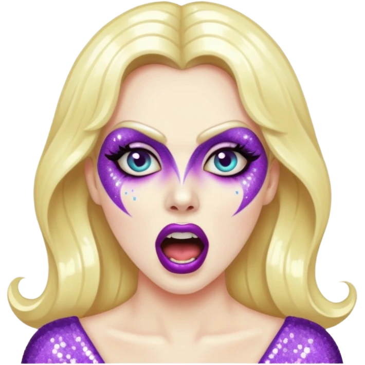 Glitter scream queen emoji