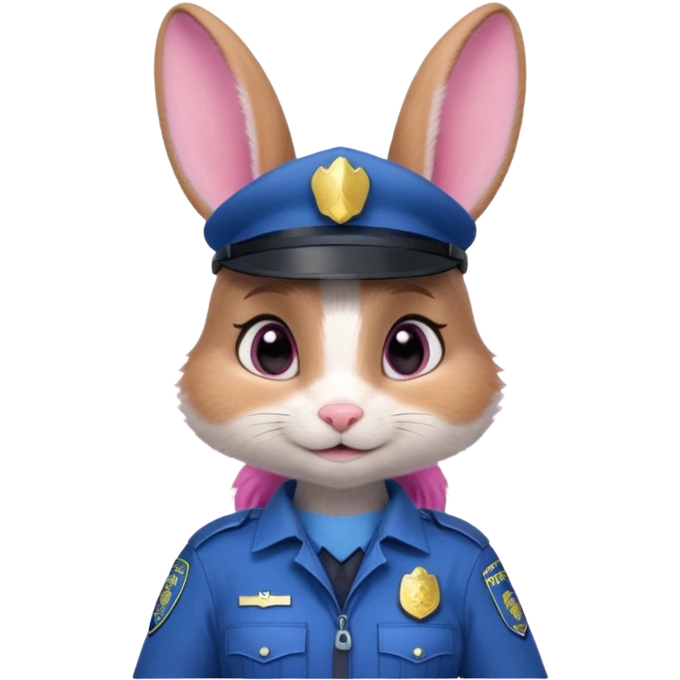 judy hopps with police suit from zootopia, Disney emoji