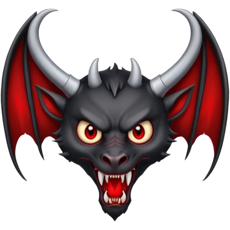 animal with horns and vampire wings emoji