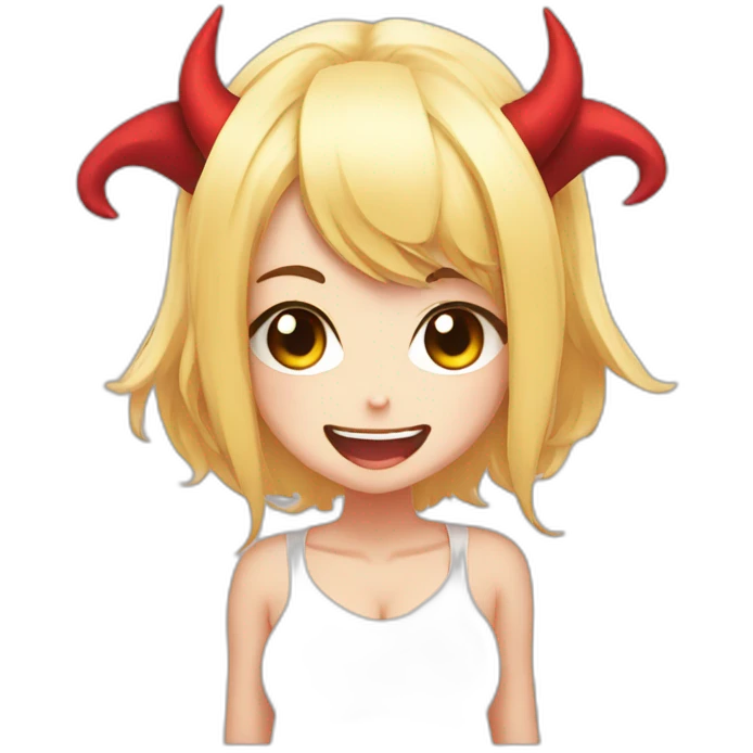 a funny devil girls manga emoji