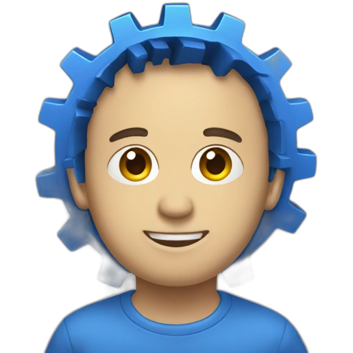 blue gears emoji