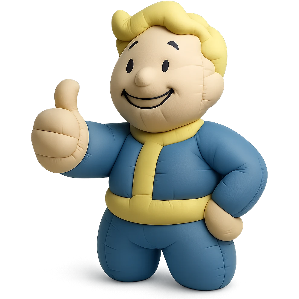 Vault Boy from Fallout giving a thumbs-up emoji