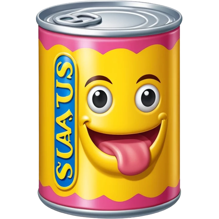 Jeff Koons style spam can sculpture  emoji