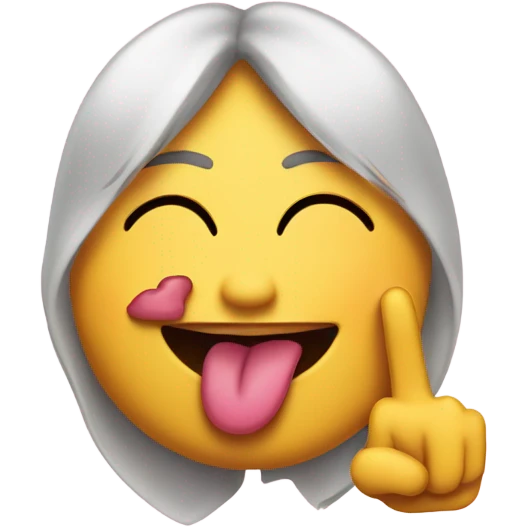 kissy face with a peace sign emoji