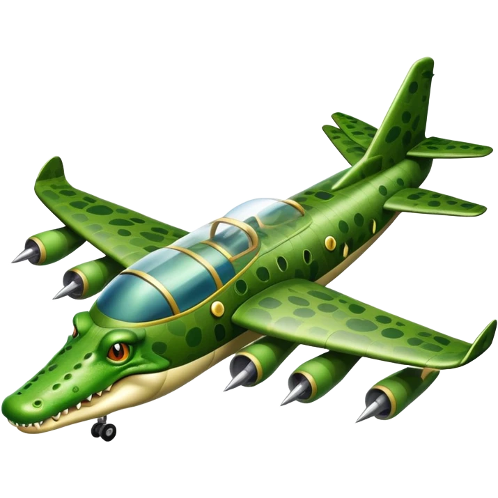crocodile aorplane with bombs emoji