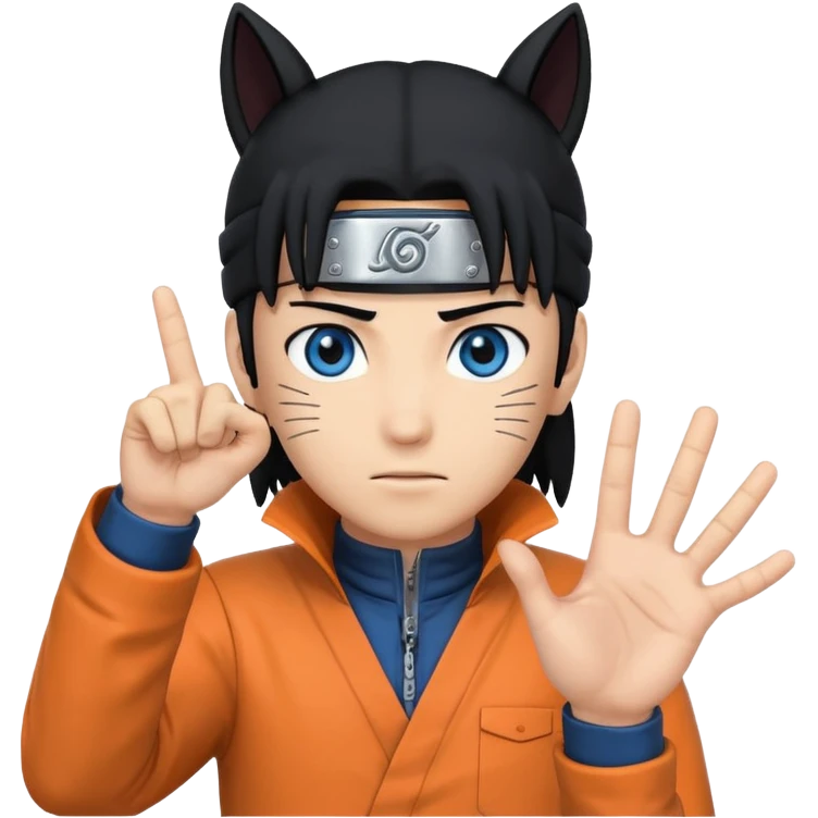 Horse hand sigh in naruto emoji