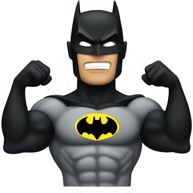 Batman front double bicep emoji