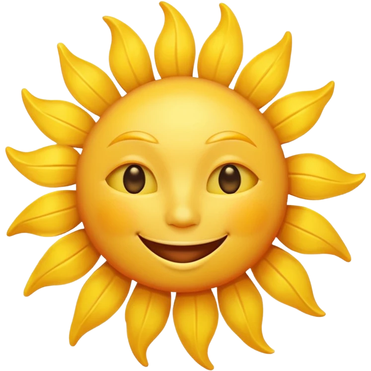 smiling sun emoji, simple and cheerful emoji