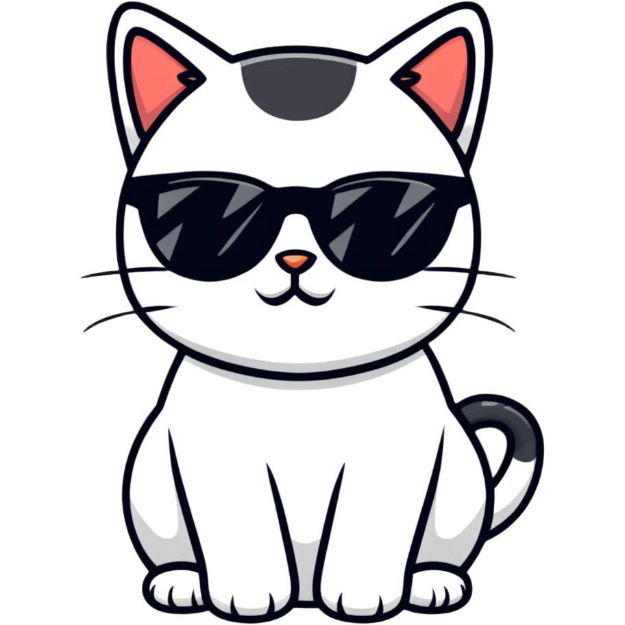 Cat with sunglasses emoji